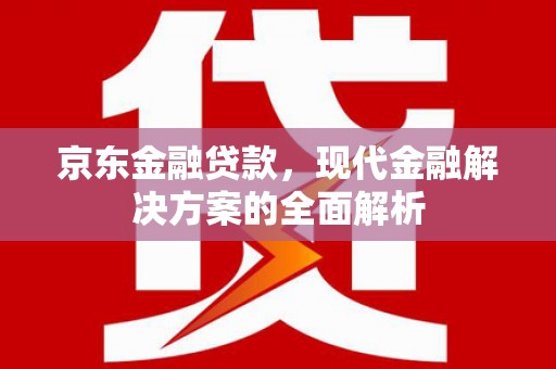 和美京东金融贷款，现代金融解决方案的全面解析