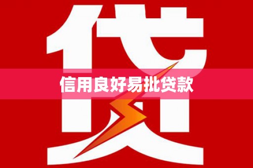和美信用良好易批贷款