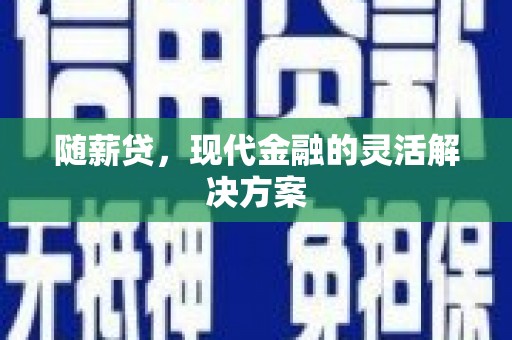 和美随薪贷，现代金融的灵活解决方案