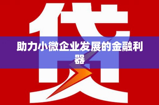 和美助力小微企业发展的金融利器
