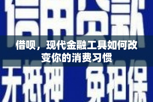 和美借呗，现代金融工具如何改变你的消费习惯