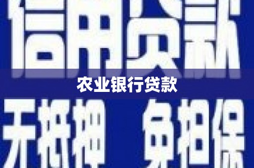 和美农业银行贷款