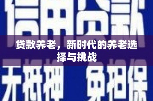 和美贷款养老，新时代的养老选择与挑战
