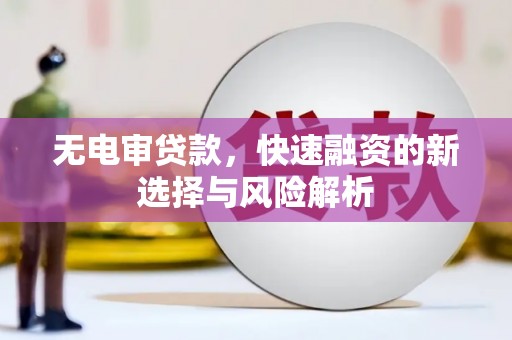 和美无电审贷款，快速融资的新选择与风险解析