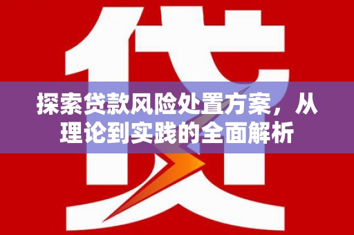 和美探索贷款风险处置方案，从理论到实践的全面解析