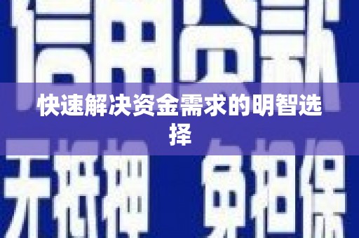 和美快速解决资金需求的明智选择