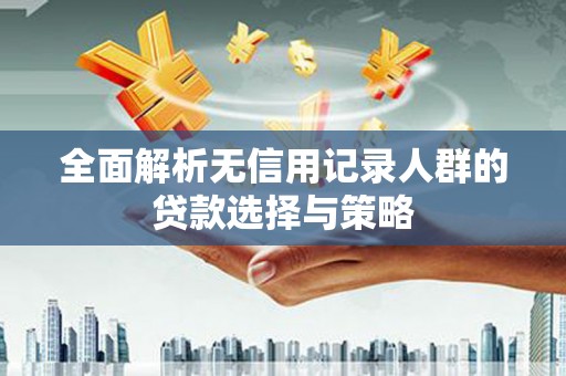 和美全面解析无信用记录人群的贷款选择与策略